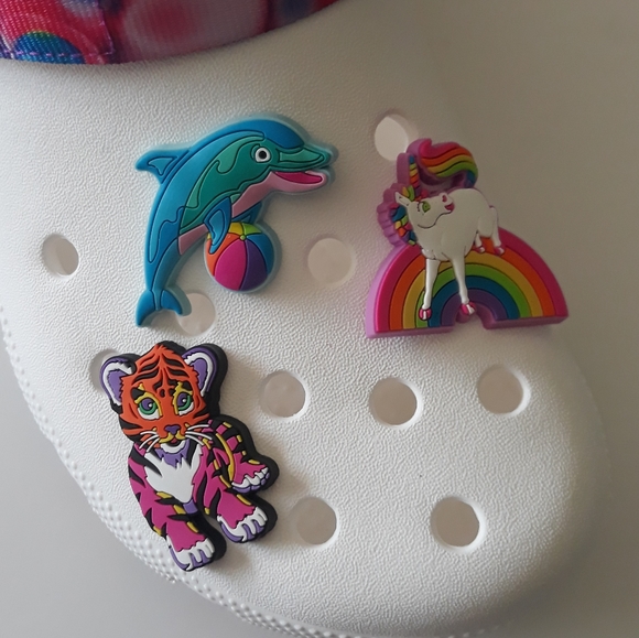 (New) Crocs Hiker Clogs (W10/M8) & Lisa Frank Jibbitz Set - Picture 6 of 11